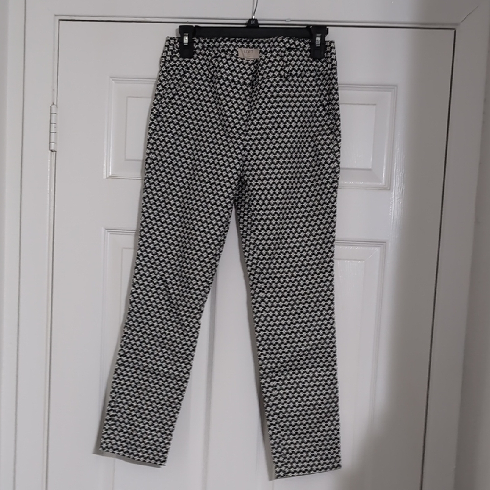 LOFT Black and White Skinny Jeans